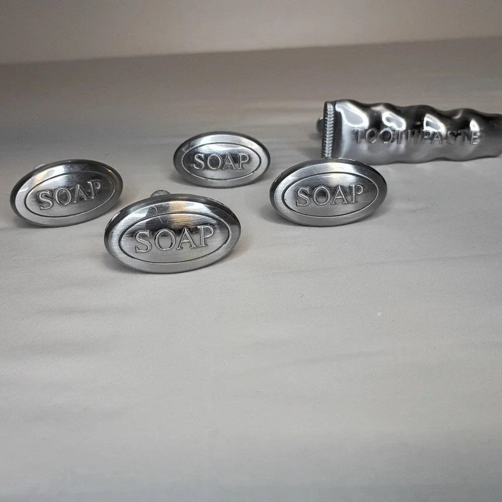 Toothbrush Toothpaste‎ Soap Shaped Cabinet Drawer Pulls Knobs Brushed Nickel